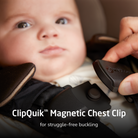 Andi 360 Rotating All-in-One Convertible Car Seat - ClipQuik Magnetic Chest Clip for struggle-free buckling