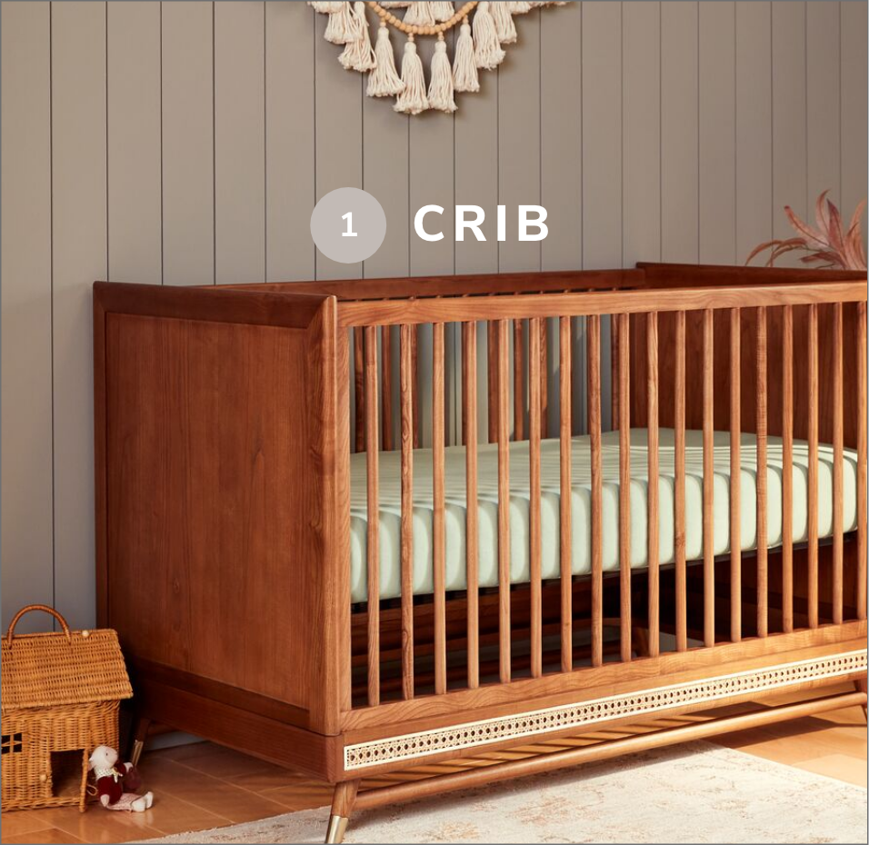 Everheart 4-in-1 Convertible Crib with Toddler Bed/Daybed Conversion Kit