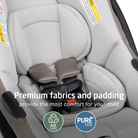 Mico® Pro+ Infant Car Seat - premium fabrics and padding provide the most comfort for your child