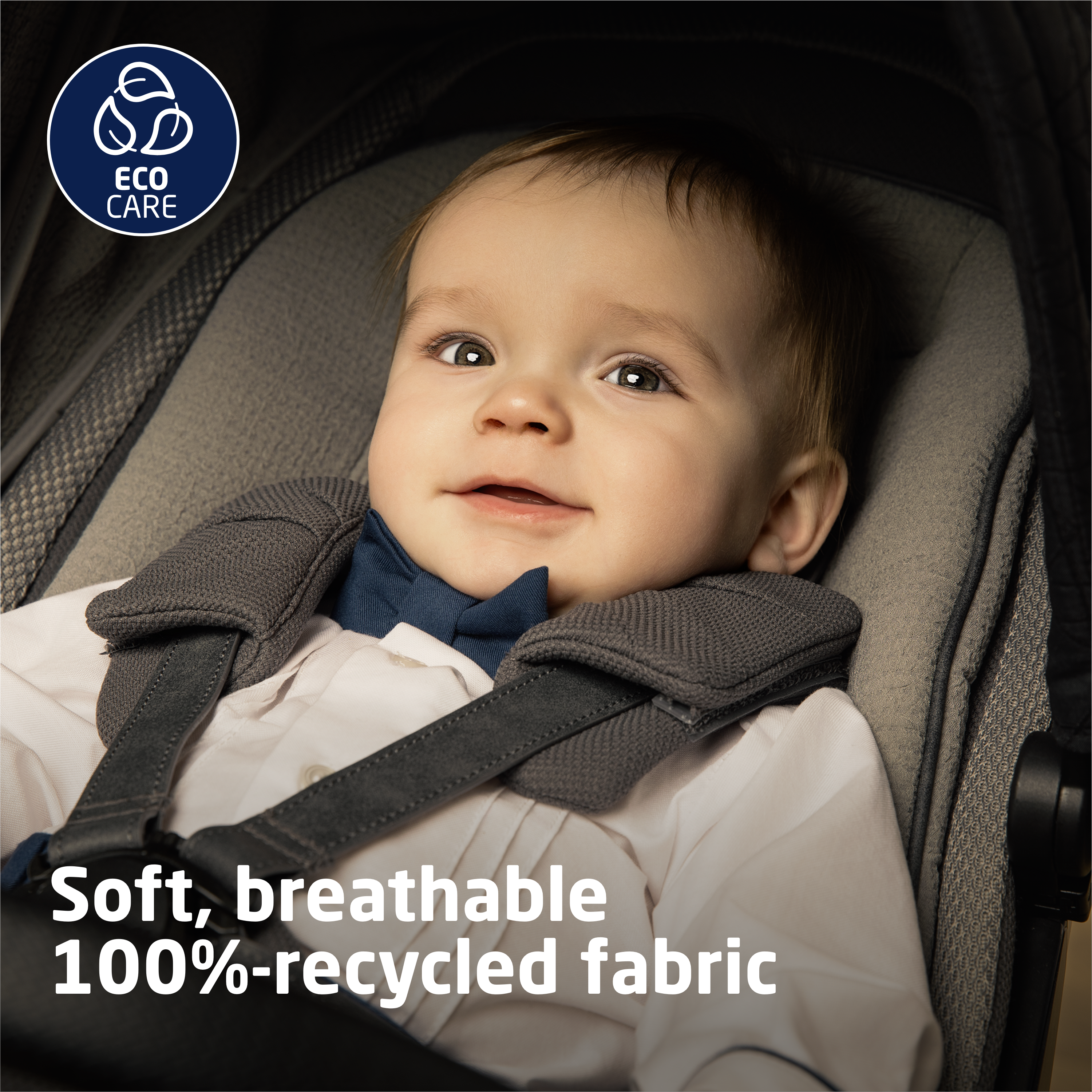 Tana Stroller - soft, breathable 100%-recycled fabric