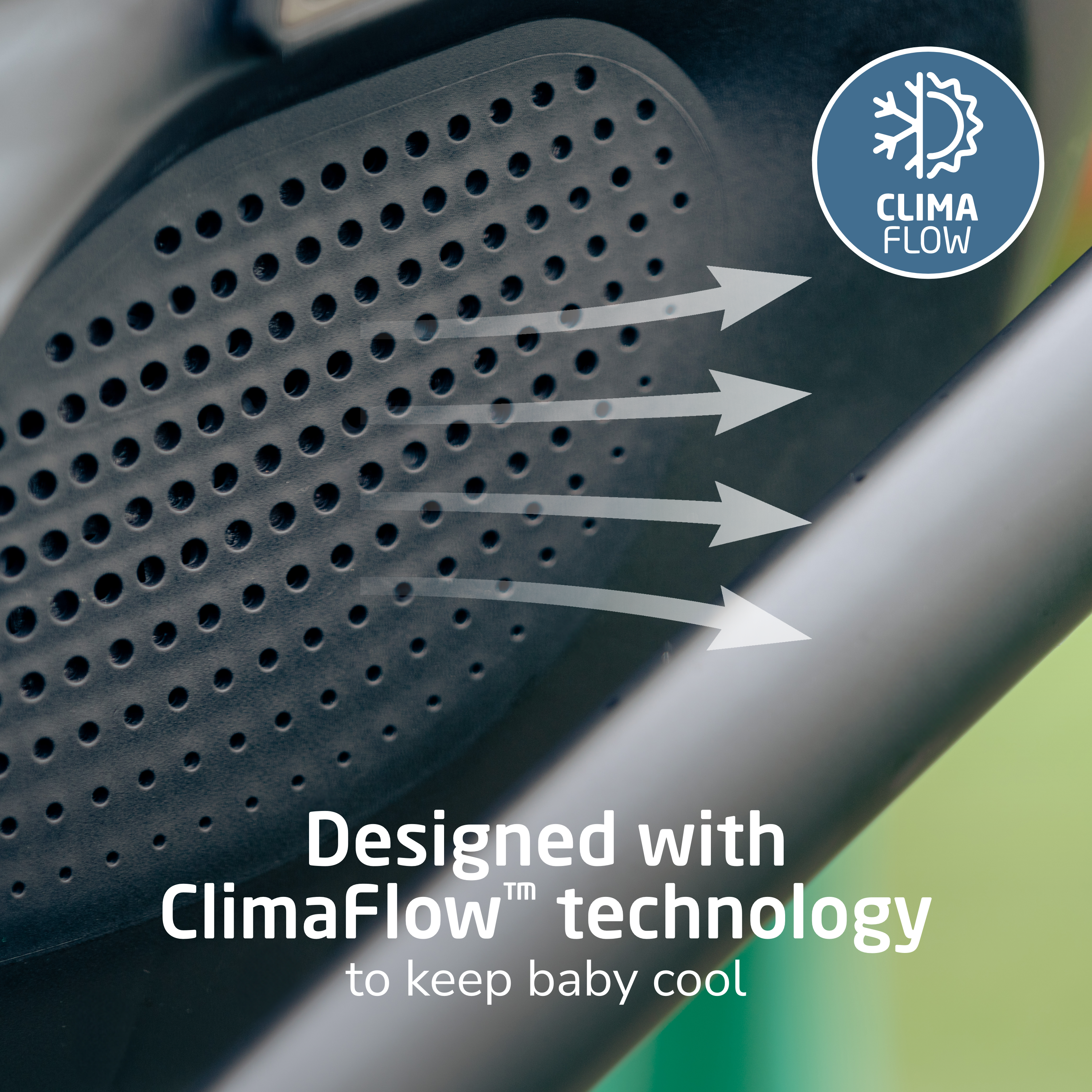 Peri™ 180 Rotating Infant Car Seat - designed with ClimaFlow technology to keep baby cool