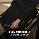 Peri™ 180° Rotating Infant Car Seat - fully extendable zip-out canopy