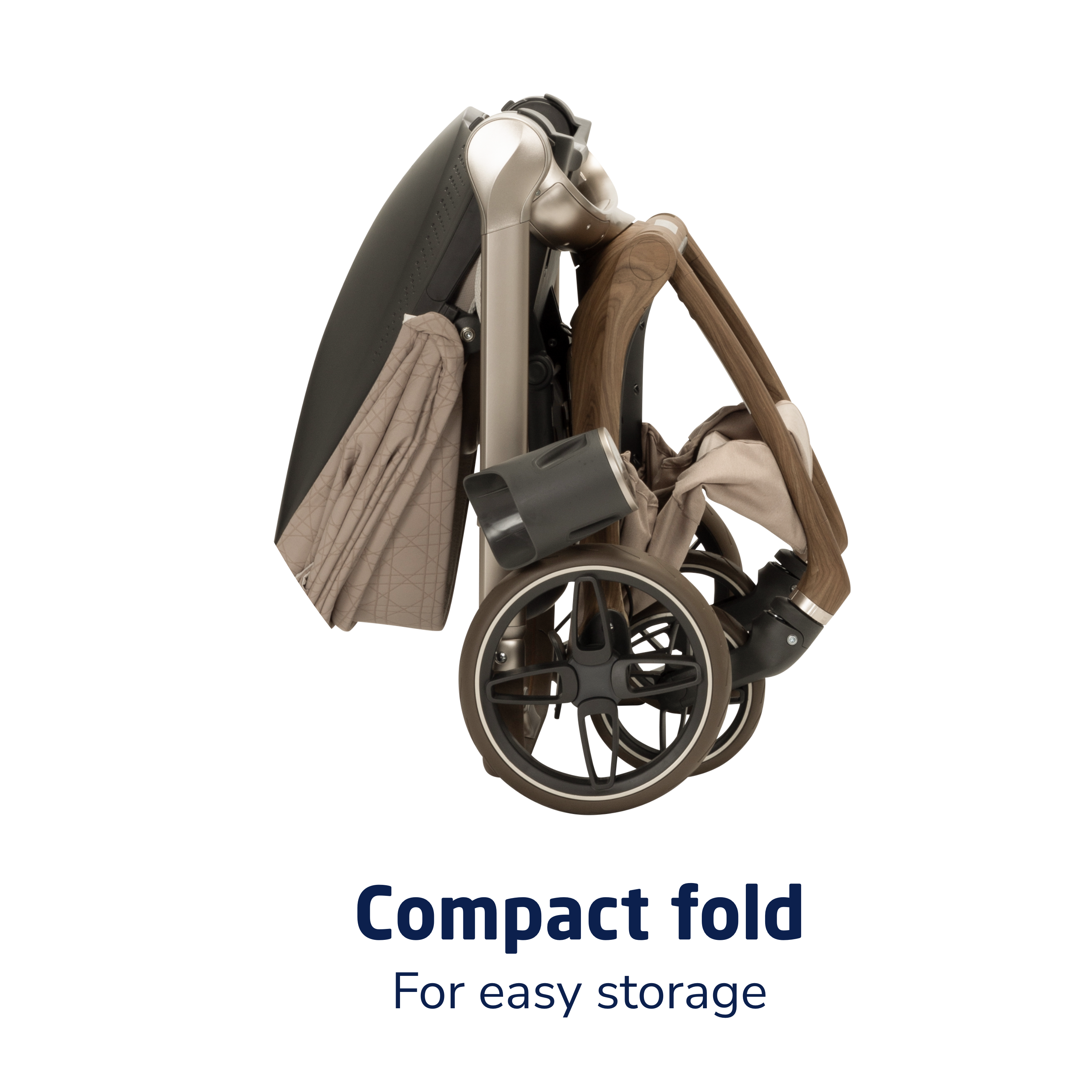 Tana 360° Rotating Modular Stroller - compact fold for easy storage