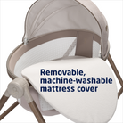 Sibia Bassinet - Natural Heritage - removable, machine-washable mattress cover