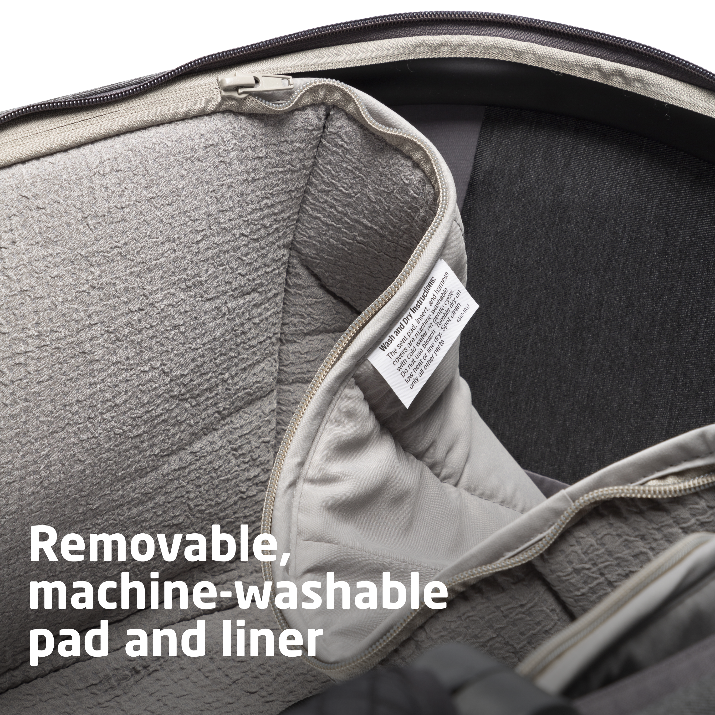 Carriage Accessory - removable, machine-washable pad and liner