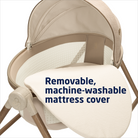 Sibia Bassinet - Natural Heritage - removable, machine-washable mattress cover