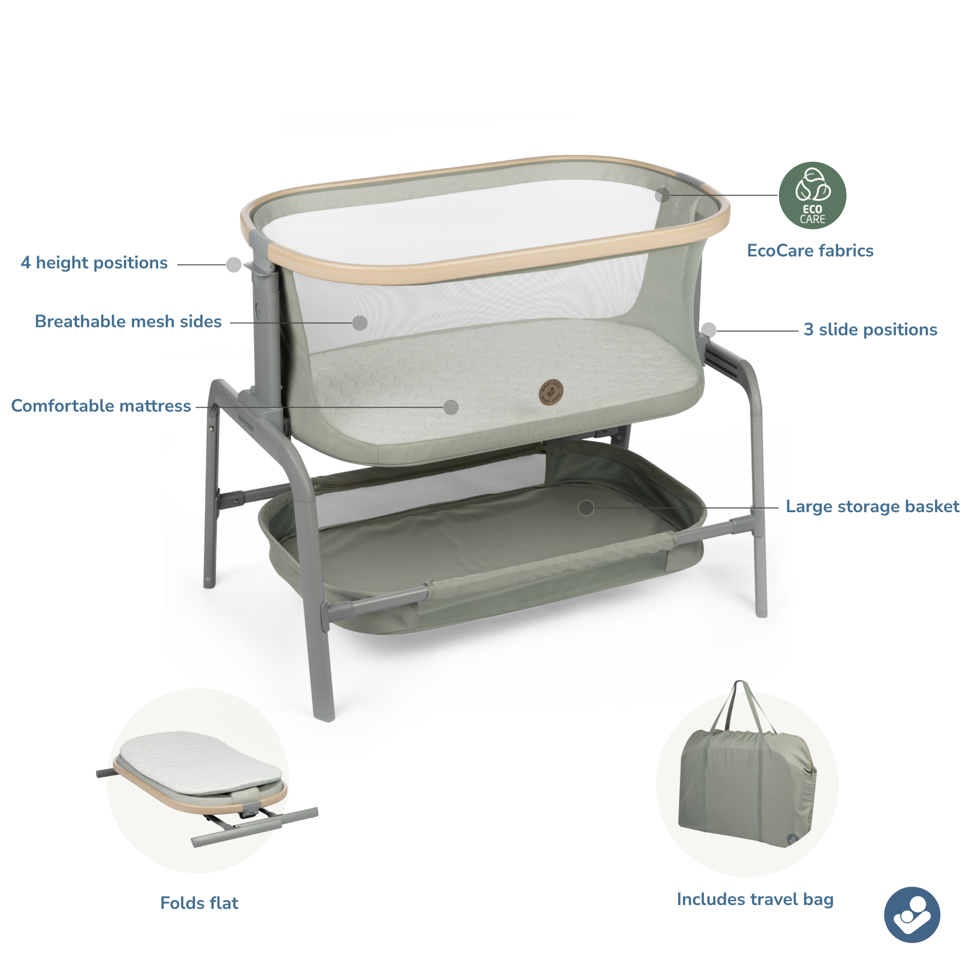 Bassinet with mesh sides hotsell