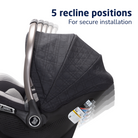 Peri™ 180° Rotating Infant Car Seat - 5 recline positions for secure installation