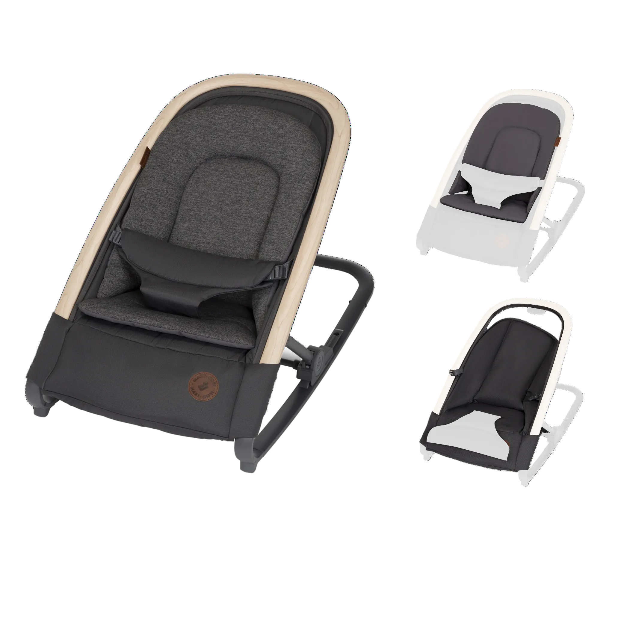 Kori 2-In-1 Rocker with Bonus Seat Pad and Liner in Classic Graphite  Maxi- Cosi