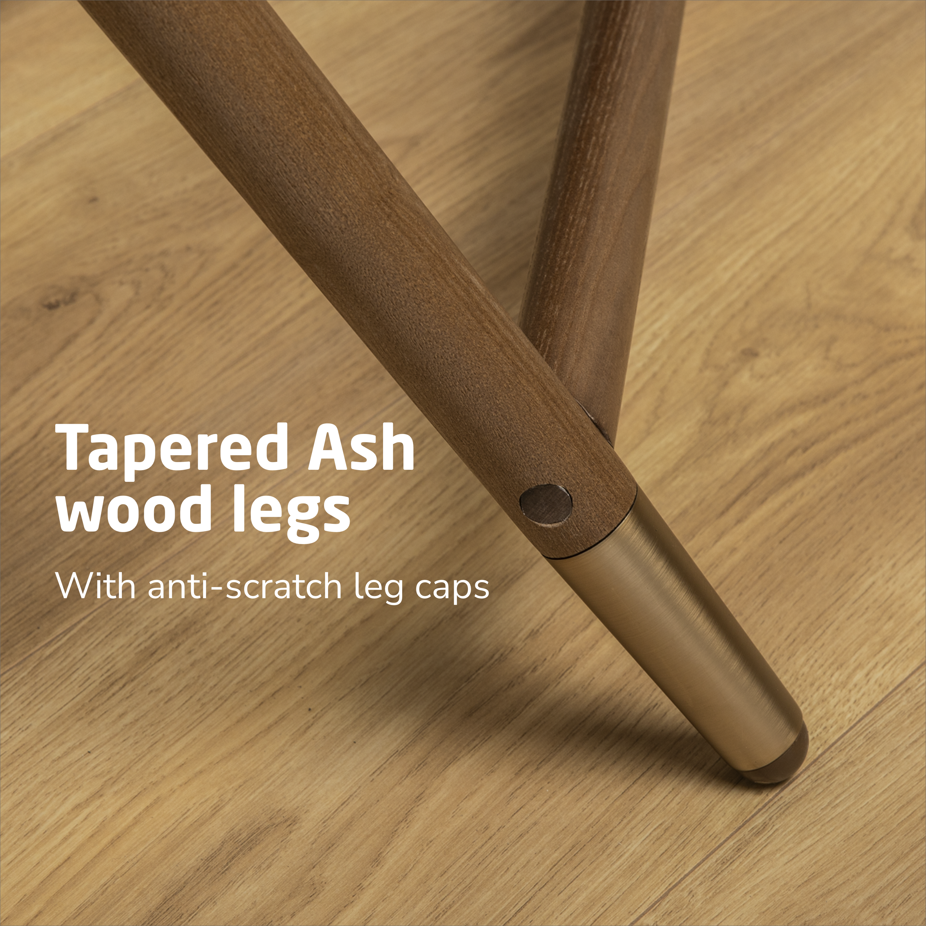 Sibia Bassinet - Natural Heritage - tapered ash wood legs with anti-scratch leg caps