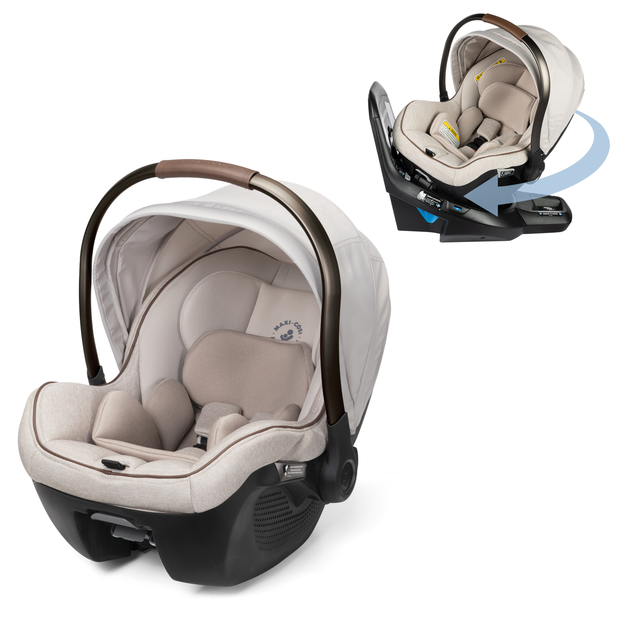 car seat 360 maxi cosi Maxi-Cosi Peri 180 Rotating Infant Car Seat, Desert Wonder
