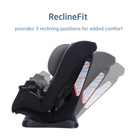Pria™ Max+ All-in-One Convertible Car Seat - ReclineFit provides 3 reclining positions for added comfort