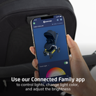 Fame™ Modular Stroller - use our Connected Family app to control lights, change light color, and adjust the brightness