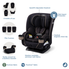 Kani 4-in-1 Convertible Car Seat - showing all features of car seat