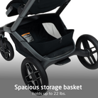 Fame™ Modular Stroller - spacious storage basket holds up to 22 lbs.