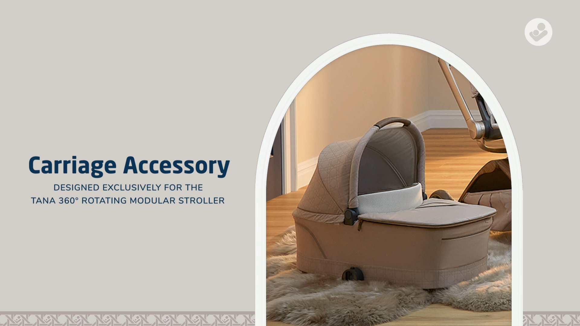 Tana 360° Rotating Modular Stroller with Carriage Accessory in Onyx ...