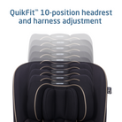 Kani 4-in-1 Convertible Car Seat - QuikFit 10-position headrest and harness adjustment