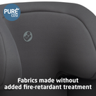 Tanza Belt-Positioning Booster Car Seat - fabrics made without added fire-retardant treatment