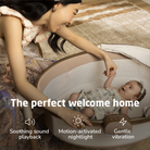 Sibia Bassinet - Natural Heritage - the perfect welcome home: soothing sound playback, motion-activated nightlight, gentle vibration