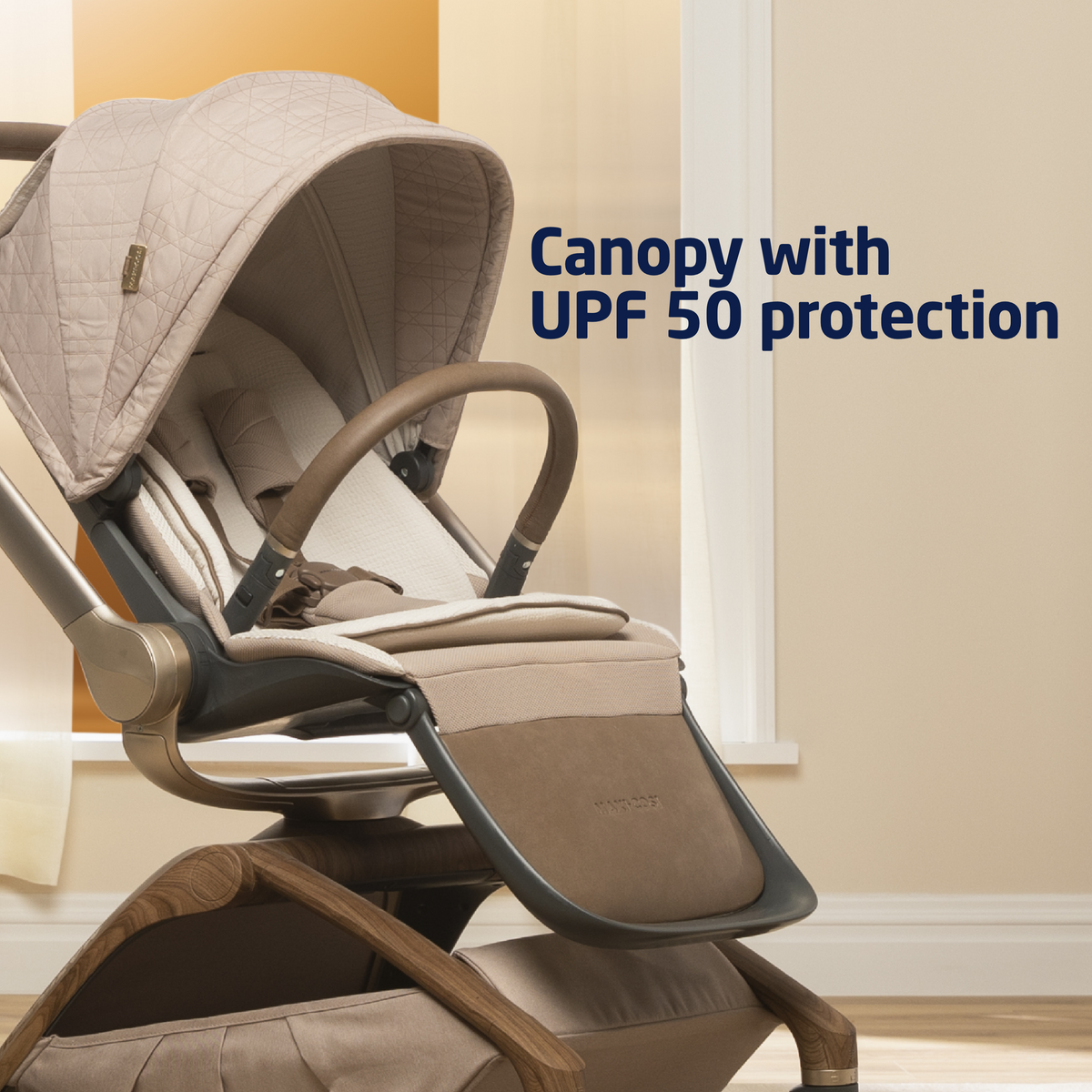 Tana 360° Rotating Modular Stroller with Carriage Accessory in Natural ...