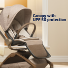 Tana 360° Rotating Modular Stroller - canopy with UPF 50 protection