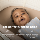 Starling Smart Bassinet - the perfect welcome home: 5 different sounds and volume levels; two-way talk; built-in Bluetooth to stream media or music