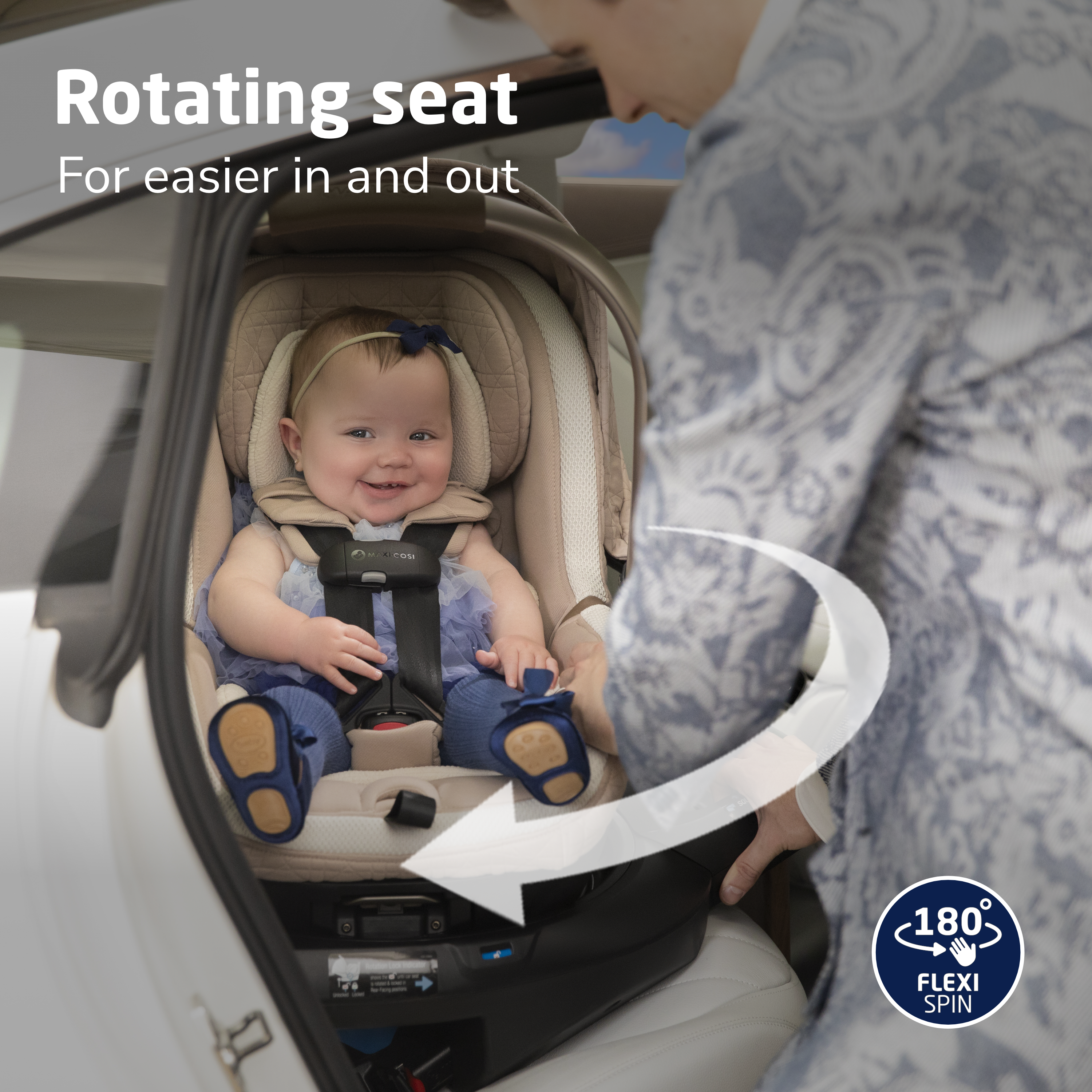 Peri™ 180° Rotating Infant Car Seat - rotating seat for easier in and out