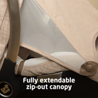 Peri™ 180° Rotating Infant Car Seat - fully extendable zip-out canopy