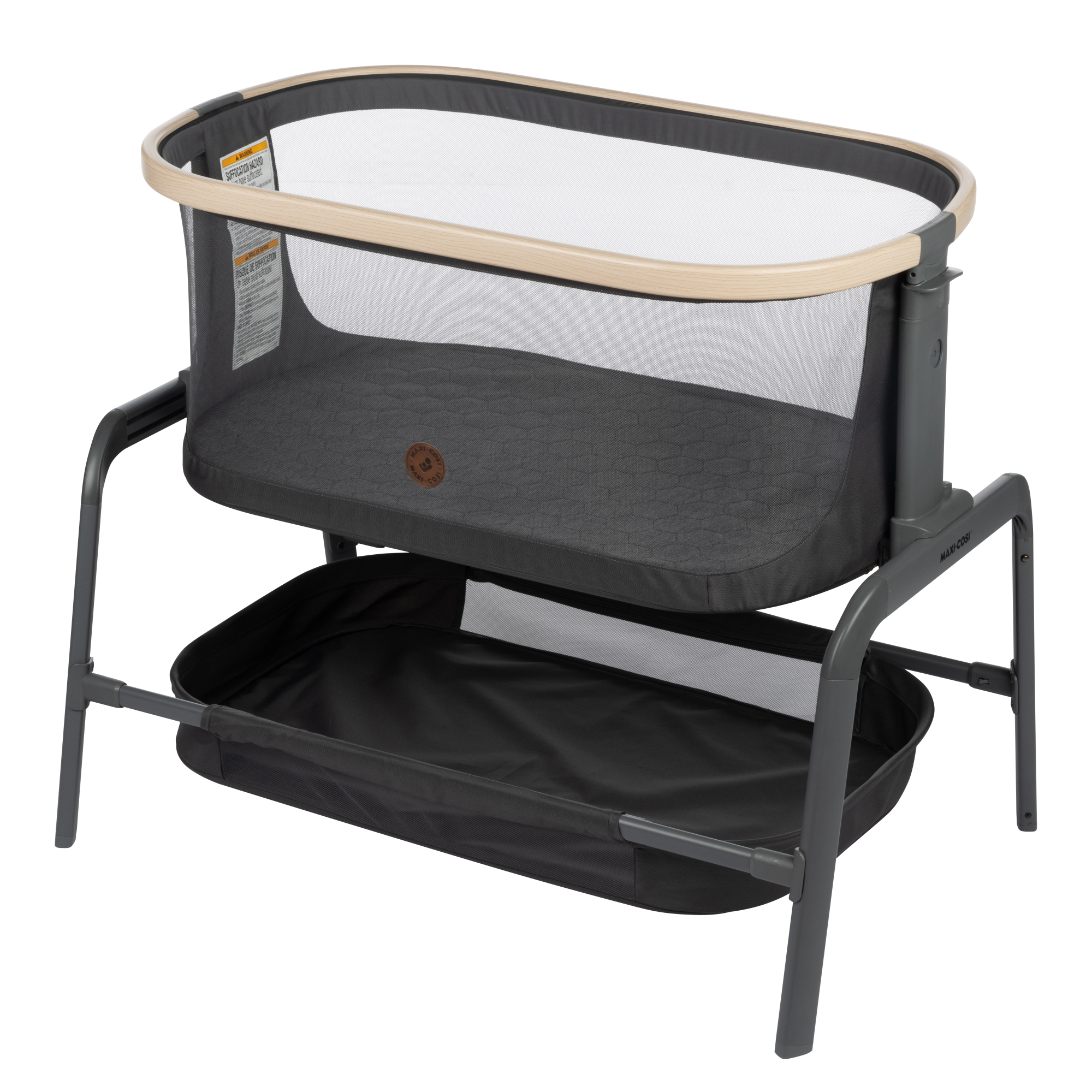 Iora Bedside Bassinet - Classic Graphite - EcoCare