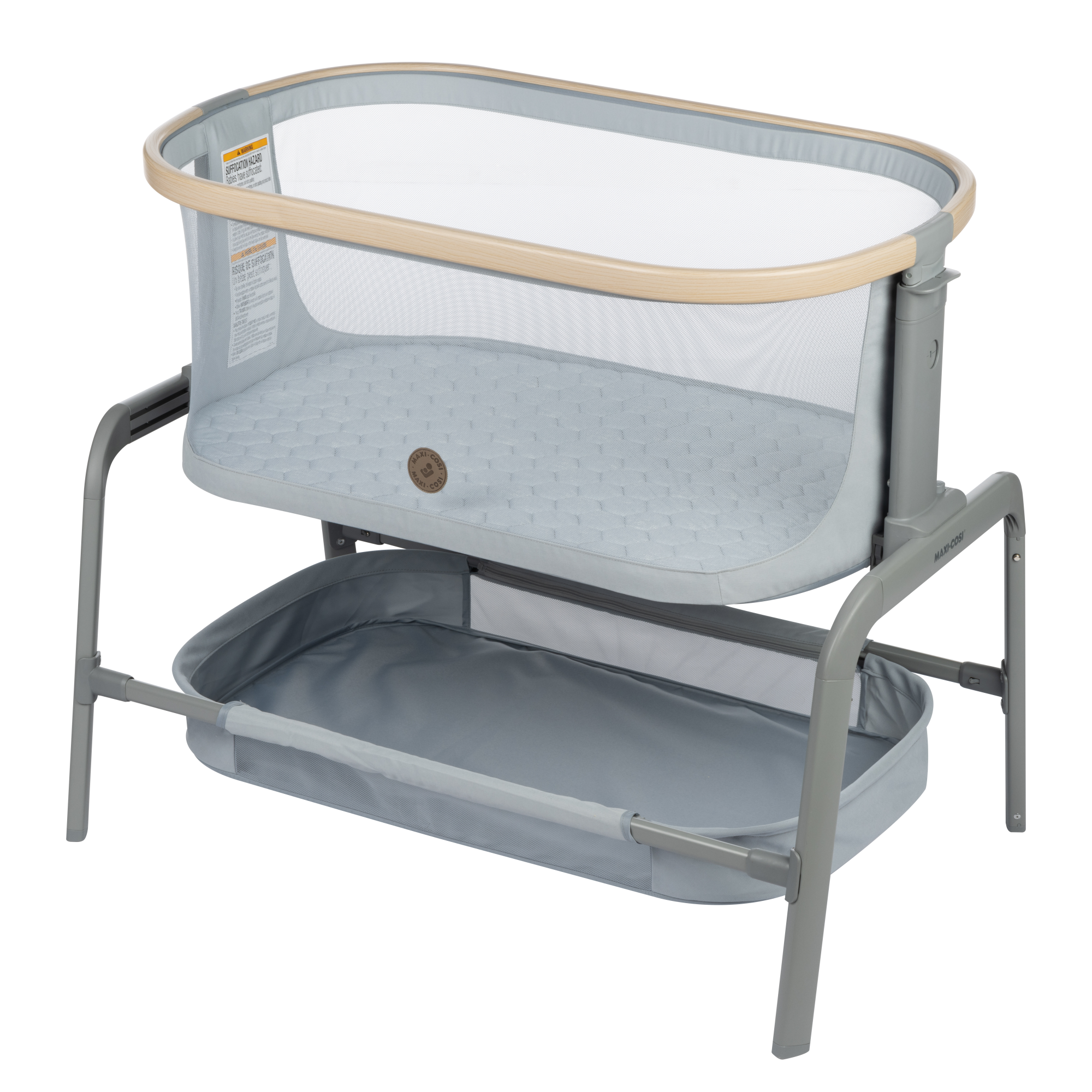 Iora Bedside Bassinet - Classic Slate - EcoCare