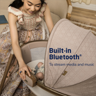 Sibia Bassinet - Natural Heritage - built-in bluetooth to stream media and music