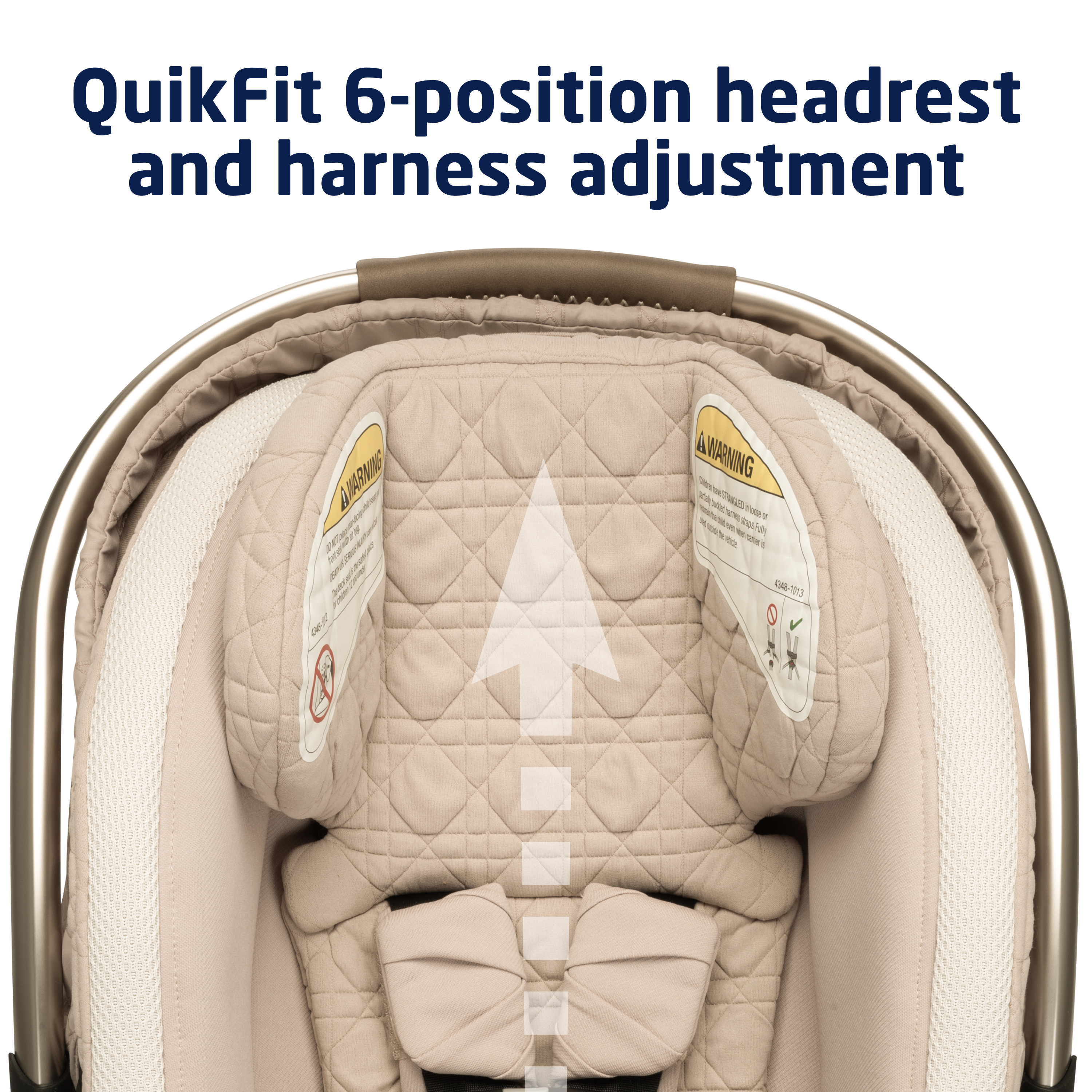 Peri™ 180° Rotating Infant Car Seat - QuikFit 6-position headrest and harness adjustment